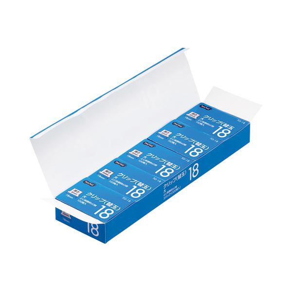 （まとめ） TANOSEE 替玉クリップ 大 1セット（500発：100発×5箱） 〔×2セット〕〔代引不可〕の通販は