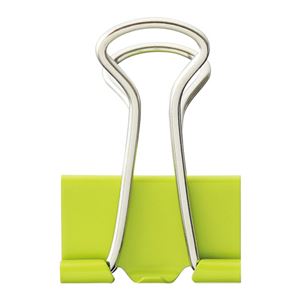 （まとめ） TANOSEE ダブルクリップ 中 口幅25mm ライトグリーン 1箱（10個） 〔×50セット〕〔代引不可〕 9,154円