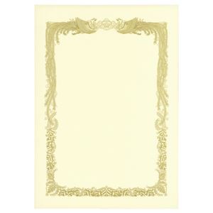 （まとめ） TANOSEE 賞状用紙 クリーム A4 ヨコ書用 1冊（10枚） 〔×10セット〕〔代引不可〕の通販は