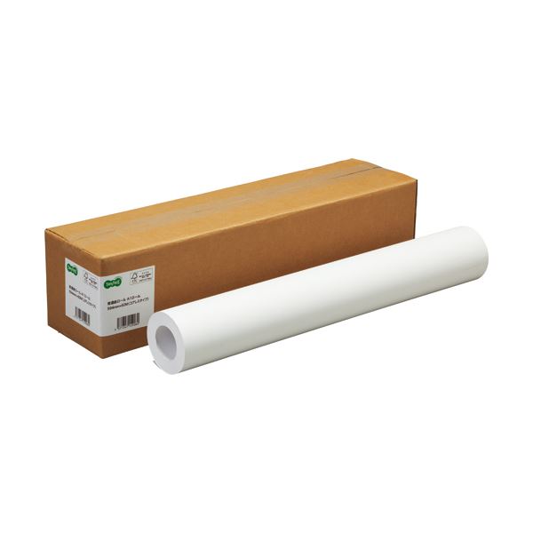 （まとめ） TANOSEE 普通紙ロール（コアレスタイプ） A1ロール 594mm×60m 1本 〔×3セット〕〔代引不可〕