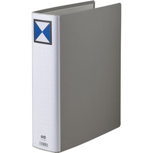 （まとめ） TANOSEE 両開きパイプ式ファイル A4タテ 600枚収容 背幅76mm グレー 1冊 〔×5セット〕〔代引不可〕の通販は