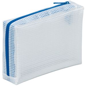 (まとめ) マグエックス メッシュケース マチあり A7 青 MMCL-A7 1枚 〔×15セット〕〔代引不可〕の通販は