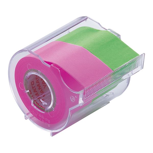 (まとめ) ヤマト メモック ロールテープ カッター付 25mm幅 ローズ＆ライム NORK-25CH-6B 1個 〔×15セット〕〔代引不可〕の通販は 8,283円