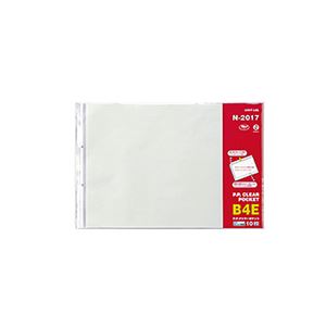 （まとめ） リヒトラブ PPクリヤーポケット（クリアポケット） B4ヨコ 2穴 台紙あり N-2017 1パック（10枚） 〔×10セット〕〔代引不可〕の通販は 7,767円