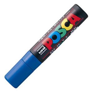 （まとめ） 三菱鉛筆 水性マーカー ポスカ 極太角芯 青 PC17K.33 1本 〔×20セット〕〔代引不可〕の通販は
