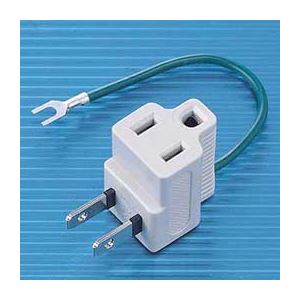 （まとめ）サンワサプライ 3P→2P変換アダプタ TAP-AD3LT〔×10セット〕〔代引不可〕