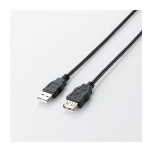 (まとめ)エレコム エコUSB2.0延長ケーブル(AM-AFタイプ) U2C-JE05BK〔×10セット〕〔代引不可〕