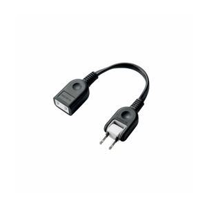 (まとめ)エレコム ACアダプタ用電源延長コード(1個口) T-ADR1BK〔×10セット〕〔代引不可〕
