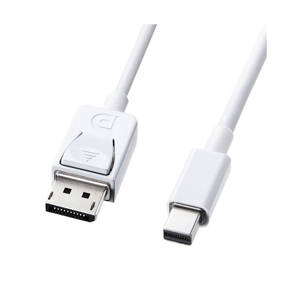 （まとめ）サンワサプライ ミニ-DisplayPort変換ケーブル1m KC-DPM1W〔×2セット〕〔代引不可〕の通販は