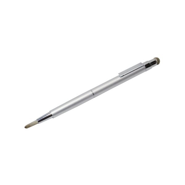(まとめ)ミヨシ なめらか筆タッチペン付き ファイバ-ヘッドタッチペン シルバー STP-11/SL〔×2セット〕〔代引不可〕の通販は