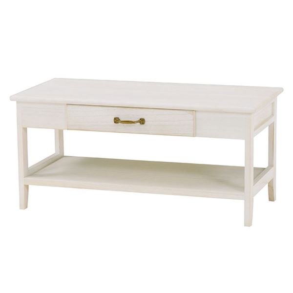 テレビ台 テレビボード 幅75cm ホワイト 木製 引き出し 棚板付き アンティーク風 シャビーシック リビング ダイニング〔代引不可〕の通販は