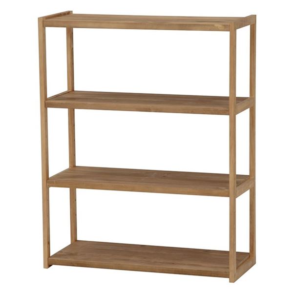 オープンラック 収納棚 3段 幅75cm×奥行28cm 木製 ライトブラウン マルチ リビング ダイニング キッチン〔代引不可〕の通販は