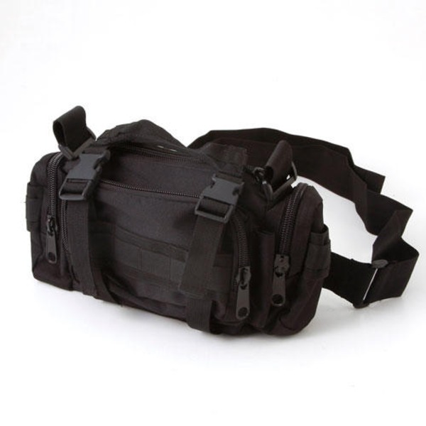 アメリカ陸軍 3WAYウエストバッグ ナイロン（1000デニール） 防水生地使用 B S056YN ブラック 〔 レプリカ 〕〔代引不可〕の通販は