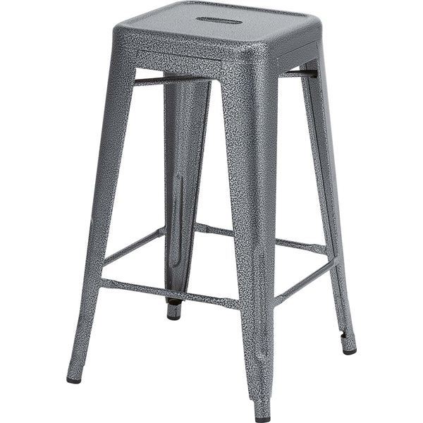 カウンターチェア ハイチェア 幅41cm ブラック 4脚セット スチール製 スタッキング可 クレールハイスツール リビング〔代引不可〕 スツール（背もたれなし）