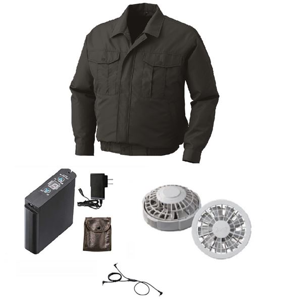 KU90540 空調服 R ポリエステル製長袖ワーク FAN2200G・RD9261・LIPRO2セット チャコール M〔代引不可〕の通販はその他花・ガーデン・エクステリア・DIY工具