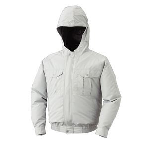 KU90810 空調服 R ポリエステル製フード付き FAN2200G・RD9261・LIPRO2セット シルバー XL〔代引不可〕の通販は