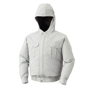 KU90810 空調服 R ポリエステル製フード付き FAN2200G・RD9261・LIPRO2セット シルバー 5L〔代引不可〕の通販は