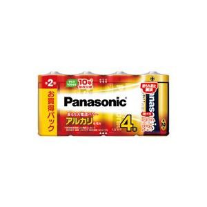 (業務用60セット) Panasonic パナソニック アルカリ乾電池 金 単2形(4本) LR14XJ/4SW〔代引不可〕