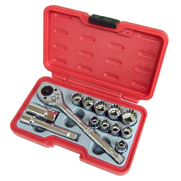 (業務用3個セット) H＆H ソケットレンチセット/作業工具 〔13個入り〕 差込角：12.7mm H-4013 1/2〔代引不可〕の通販は