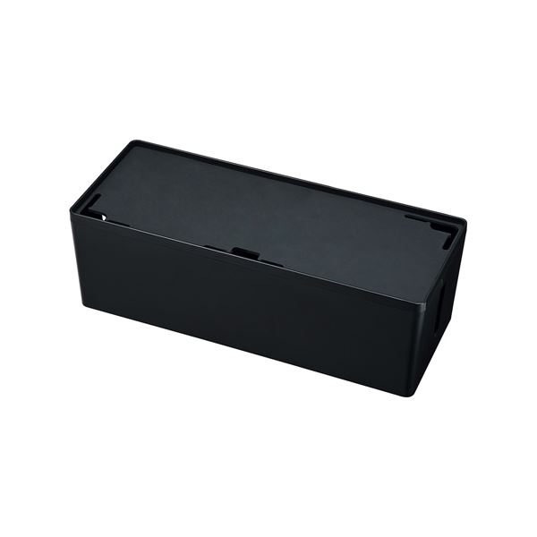 (まとめ)サンワサプライ ケーブル＆タップ収納ボックス CB-BOXP3BKN2〔×2セット〕〔代引不可〕