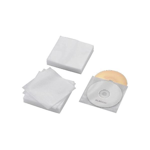 (まとめ)エレコム Blu-ray・CD・DVD対応不織布ケース スタンダード CCD-NWB120WH〔×10セット〕〔代引不可〕の通販は