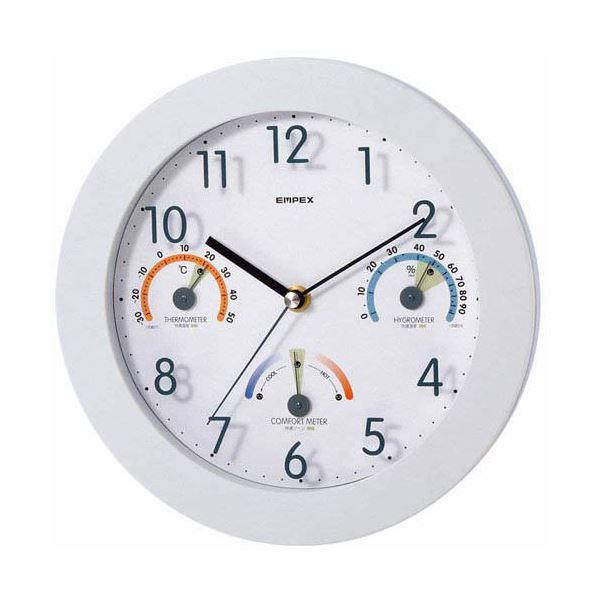 EMPEX 掛け時計 トキメクス快適計 TQ-736 オフホワイト〔代引不可〕の通販は