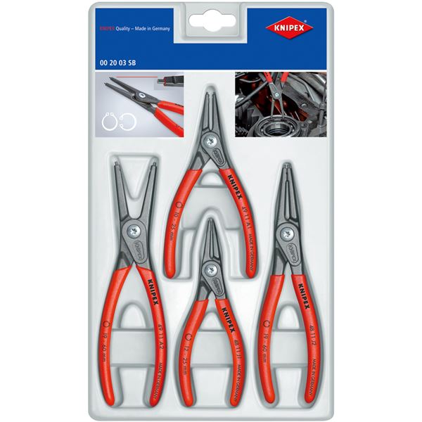 KNIPEX（クニペックス）002003SB 精密スナップリングプライヤーセット（4本組）〔代引不可〕の通販は 18,975円