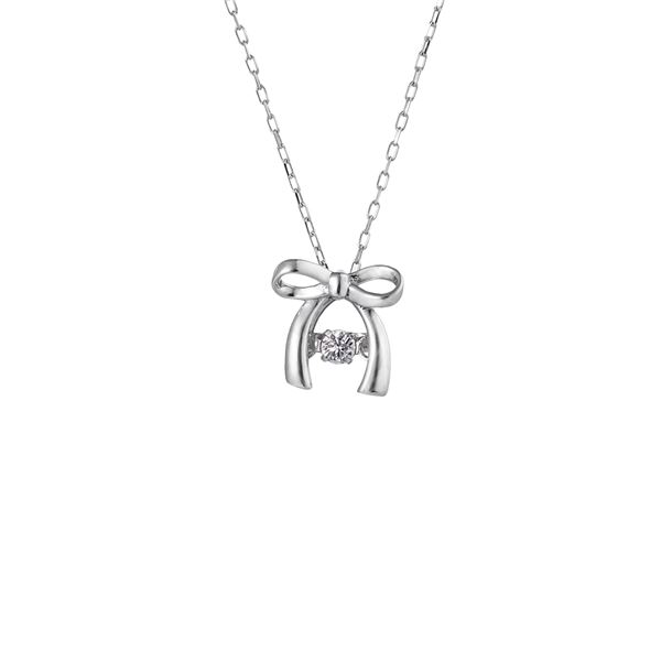 ダンシングストーンペンダント/ネックレス〔K18WG・天然ダイヤモンド0.03ct〕FTW-2143_18WG〔代引不可〕の通販は