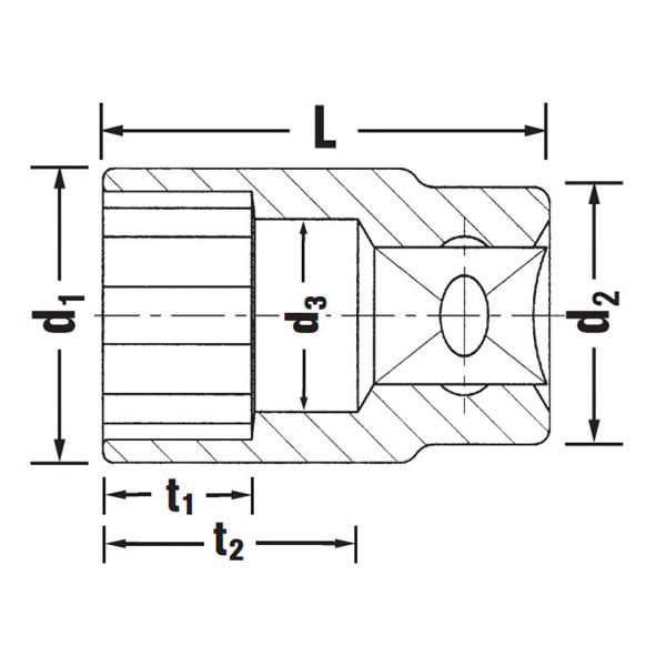 STAHLWILLE（スタビレー） 50-26 （1／2SQ）ソケット （12角