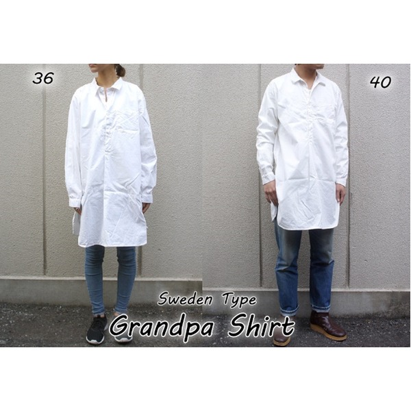 スウェーデン軍プルオーバースリーピングシャツホワイトレプリカ《３６（レディースフリー相当》〔代引不可〕の通販は