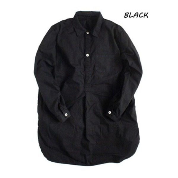 スウェーデン軍プルオーバースリーピングシャツ後染めレプリカ　ブラック《40（メンズフリー相当》〔代引不可〕の通販は 7,204円