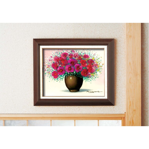 ☆桑山茂☆「はな」油絵10号額縁セット