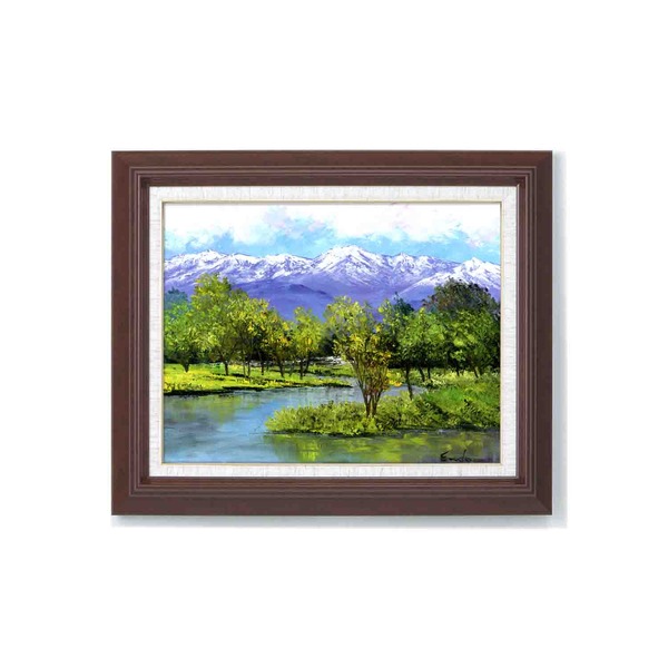 油絵額フレームセット 〔オンタケF6号〕 遠藤勝 「後立山連峰」 433×525×50mm 化粧箱入り〔代引不可〕の通販は 33,030円