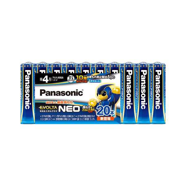 （まとめ） Panasonic 乾電池エボルタネオ単4形 20本 LR03NJ／20SW〔×2セット〕〔代引不可〕