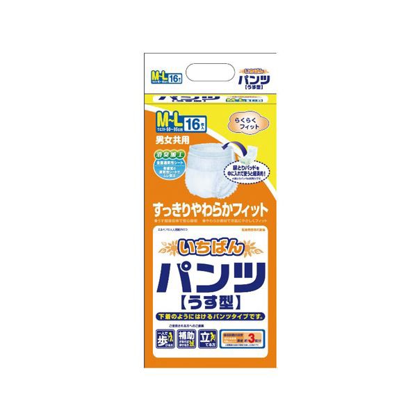 カミ商事 いちばんパンツうす型 M-L 4P〔代引不可〕の通販は