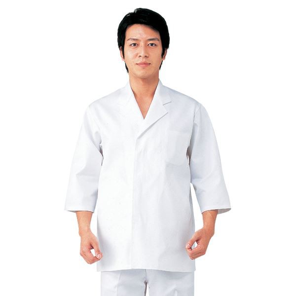 workfriend 男子調理用白衣綿100%七分袖 SKG311 Mサイズ〔代引不可〕の通販は