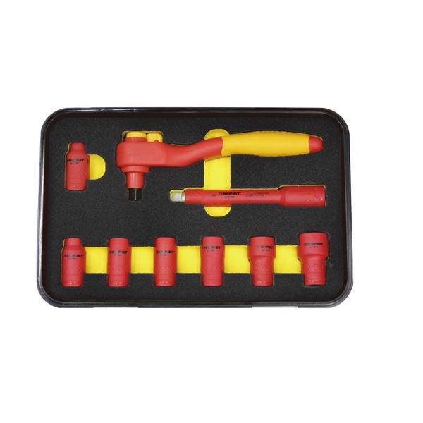 SIGNET（シグネット） E81409 9PCS 3／8DR 絶縁ソケットセット（ラチェットハンドル）〔代引不可〕の通販は 48,614円