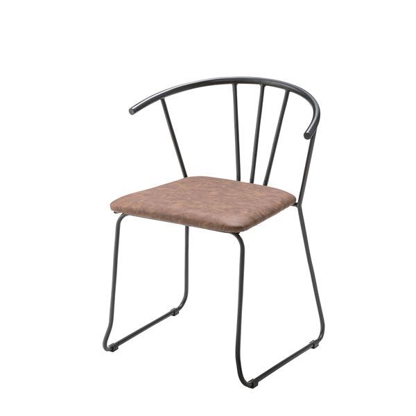 パーソナルチェア リビングチェア 幅56.5cm 肘付き スチールフレーム ソフトレザー アームチェア リビング インテリア家具〔代引不可〕の通販は