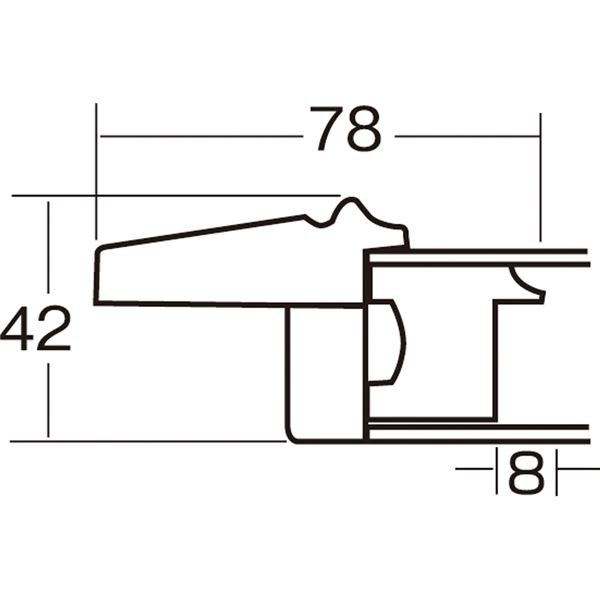 シンプル仕様 油絵額縁/油彩額縁 〔F10 チーク〕木製〔代引不可〕