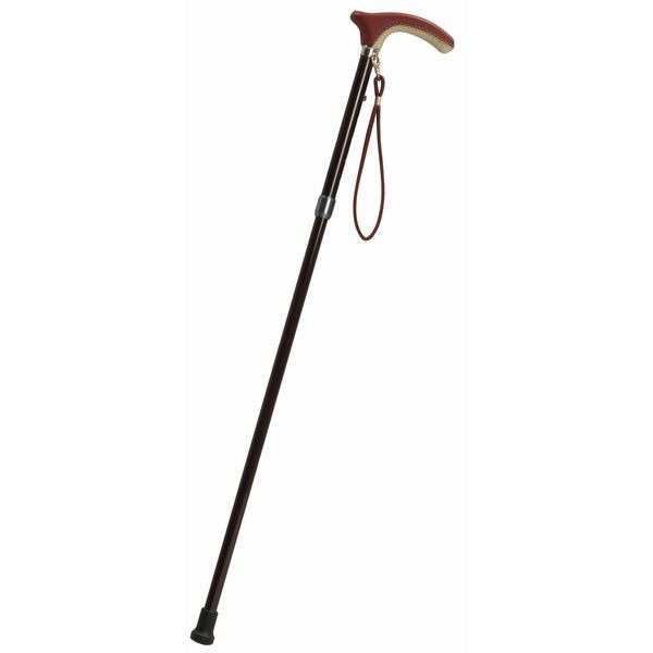 軽量カーボン・高級革巻きステッキ KSAB-LG2101C-クロスレッド〔代引不可〕の通販は