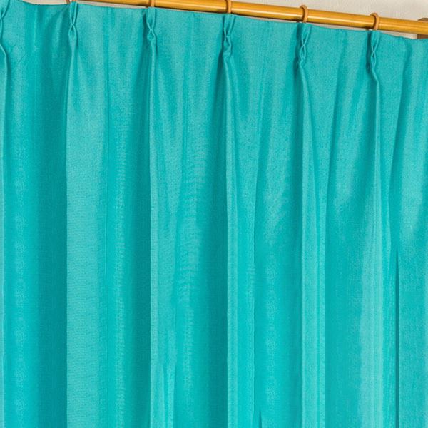 遮光カーテン サンシェード 2枚組 / 100cm×178cm ブルー / 無地 シンプル 洗える 形状記憶 『ステイシー』 九装〔代引不可〕の通販は 6,400円