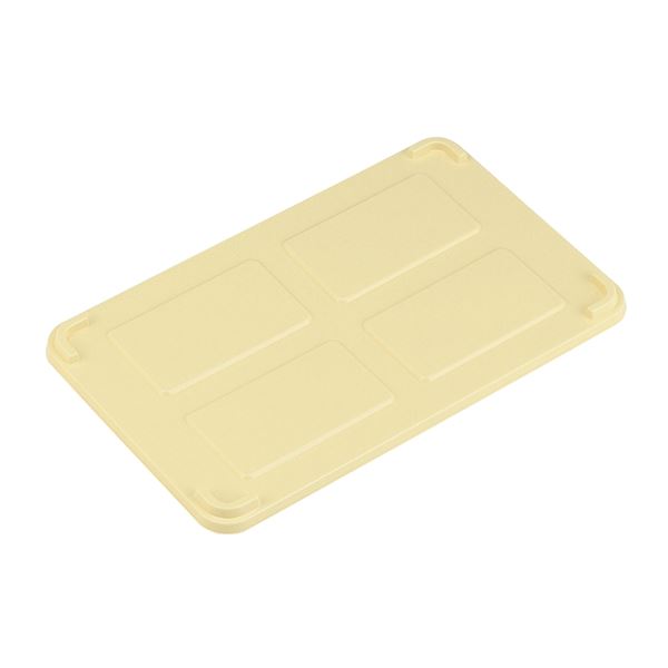 〔20個セット〕 パンコンテナー/食品用コンテナー 〔フタのみ単品 特大型用蓋〕 アイボリー 清掃簡単〔代引不可〕