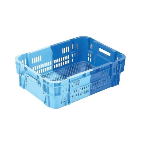 〔5個セット〕 業務用コンテナボックス/食品用コンテナー 〔NF-M40〕 ダークブルー/ブルー 材質：PP〔代引不可〕の通販は 14,598円