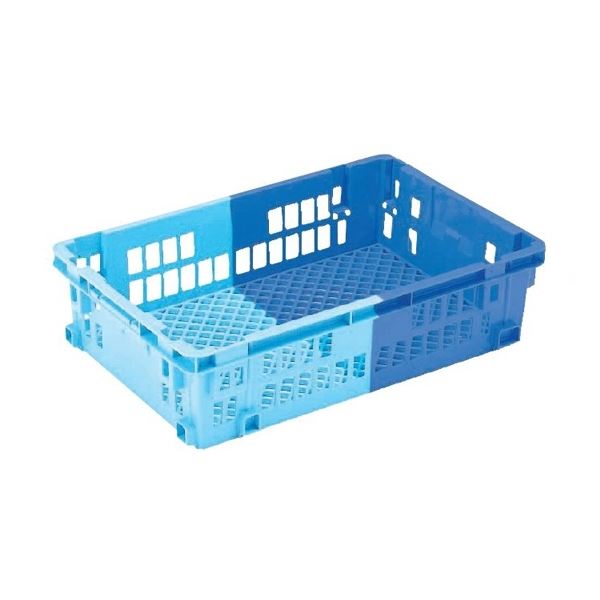 〔5個セット〕 業務用コンテナボックス/食品用コンテナー 〔NF-M43〕 ダークブルー/ブルー 材質：PP〔代引不可〕の通販は 15,495円