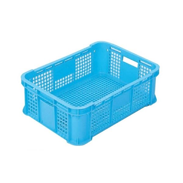 リステナー/網目コンテナボックス 〔MB-34〕 ブルー メッシュ構造 〔みかん 果物 野菜等収穫 保管 保存 物流〕〔代引不可〕 4,646円