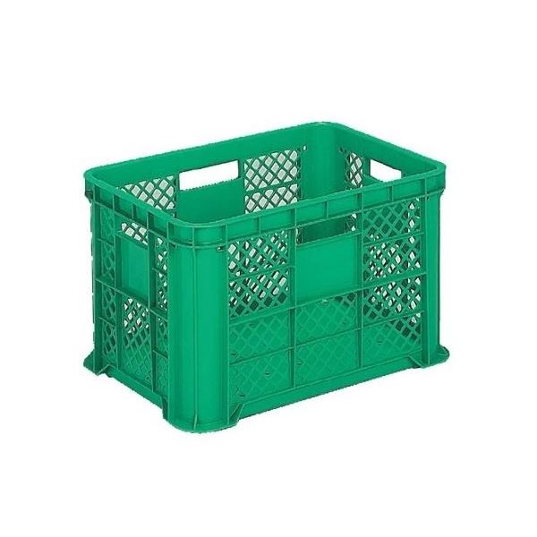 リステナー/網目コンテナボックス 〔MB-58〕 グリーン メッシュ構造 〔みかん 果物 野菜等収穫 保管 保存 物流〕〔代引不可〕の通販は 6,810円