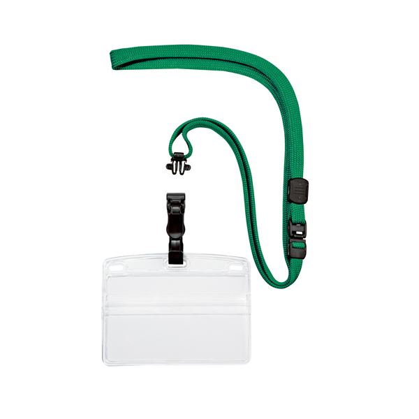 オープン工業 吊り下げ名札 脱着式 ヨコ名刺 10枚 緑 NL-5-GN〔代引不可〕