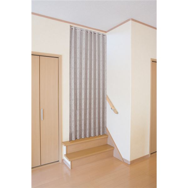 ワイド幅パタパタアコーディオンカーテン Bベージュ 200cm丈〔代引不可〕の通販は