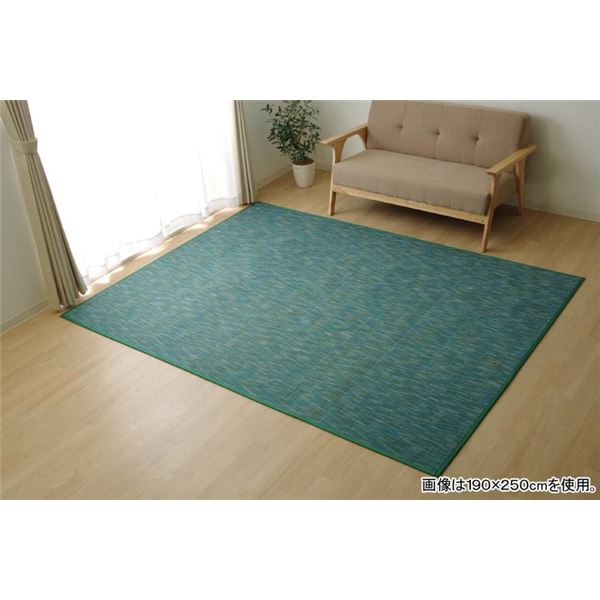 バンブー ラグマット/絨毯 〔グリーン 約190×190cm〕 竹製 無地 抗菌作用 高耐久性 〔リビング〕〔代引不可〕の通販はその他カーペット・ラグ