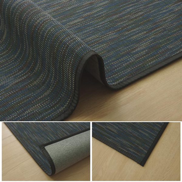 バンブー ラグマット/絨毯 〔グリーン 約190×190cm〕 竹製 無地 抗菌作用 高耐久性 〔リビング〕〔代引不可〕の通販は